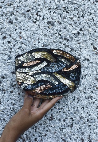VINTAGE 90'S SEQUIN CLUTCH BAG