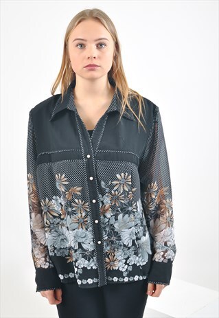VINTAGE BLOUSE IN FLOWER PRINT