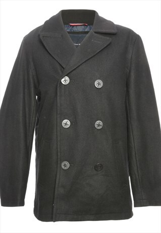 BEYOND RETRO VINTAGE TOMMY HILFIGER PEACOAT - L
