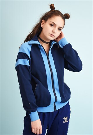 70'S RETRO TRACKSUIT SPORTS NAVY ATHLEISURE JACKET