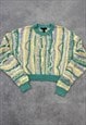 FOREVER 21 KNITTED JUMPER ABSTRACT 3D PATTERNED KNIT SWEATER