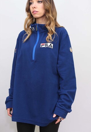VINTAGE OVERSIZED 1/4 ZIP FILA FLEECE
