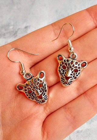 ANTIQUE-STYLE LEOPARD EARRINGS