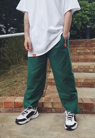 BAGGY TRACK TROUSERS FOREST GREEN