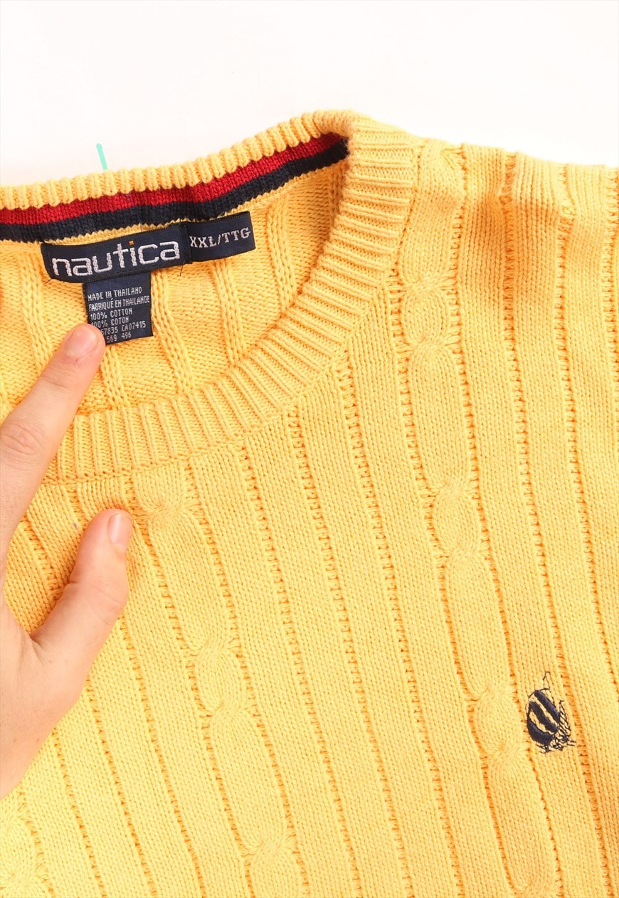 Yellow nautica clearance sweater