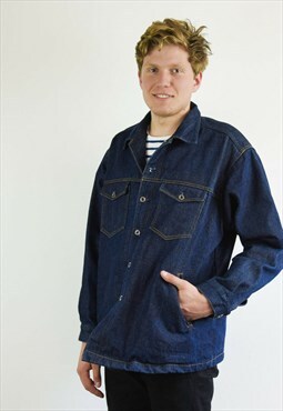 Trucker Men's XL Denim Jacket Heavy Weight Cotton Chore Coat