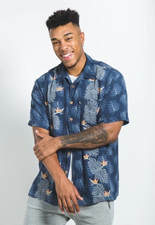 VINTAGE 80S HAWAIIAN SHORT SLEEVE SHIRT / S6819