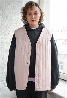 Vintage Pale Pink Padded Thin Gillet