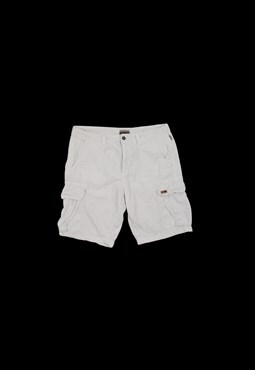 Vintage Napapijri Cargo Shorts in White