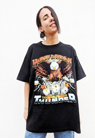 VINTAGE OVERSIZED 90S HARLEY DAVIDSON SHORT SLEEVES TSHIRT