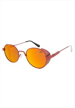 Cool Sunglasses in Matt Red with Red Mirror lens