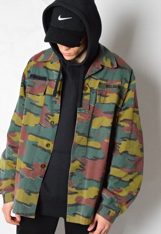 VINTAGE 90S BELGIUM KHAKI CAMO JACKET