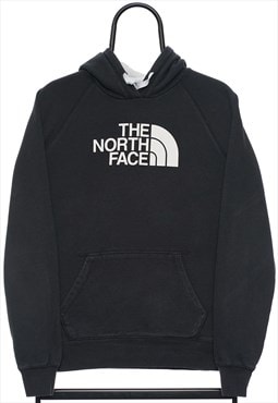 Vintage The North Face Logo Black Hoodie Womens