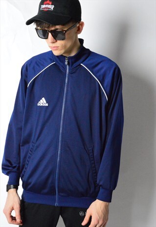2002 NAVY BLUE ADIDAS TRACK JACKET
