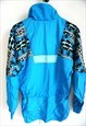 VINTAGE WINDBREAKER JACKET TRACKSUIT BLUE ACTIVEWEAR