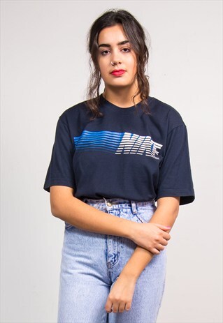 VINTAGE 90'S NIKE NAVY BLUE T-SHIRT