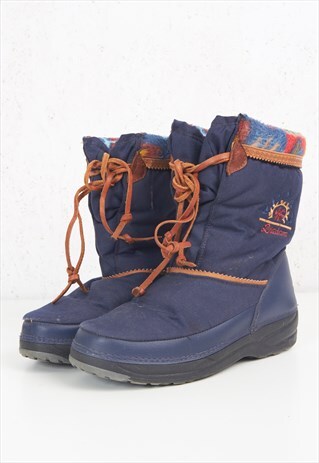 VIINTAGE BLUE DIADORA WINTER BOOTS SHOES