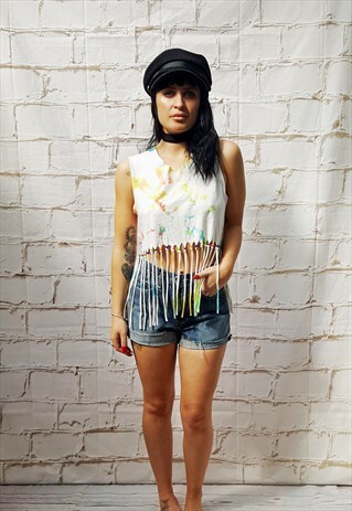 VINTAGE WHITE TIE DYE T-SHIRT