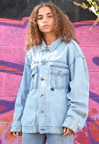 RARE DR. MARTENS LIGHT DENIM WORK WEAR STYLE JACKET