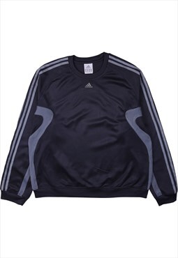 Vintage 90's Adidas Sweatshirt Sportswear Crew Neck Grey