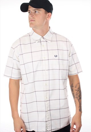 VINTAGE FRED PERRY CHECKED SHORT SLEEVE SHIRT