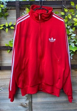 Retro Adidas firebird tracksuit jacket Red small 