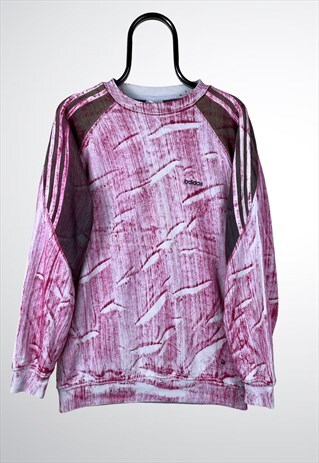 VINTAGE ADIDAS TIE DYE SWEATSHIRT STRIPED MEDIUM
