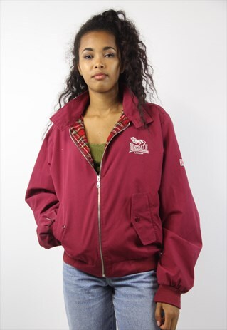 VINTAGE LONSDALE MAROON HARRINGTON JACKET