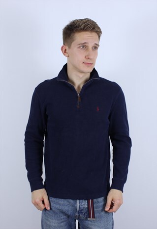VINTAGE POLO RALPH LAUREN QUARTER ZIP SWEATSHIRT SWEATER