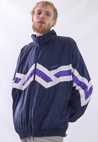 VINTAGE MENS ADIDAS LOGO WINDBREAKER TEAM SOCCER JACKET