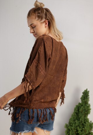 NEW TASSEL EMBOIDERED SHIRT Z922