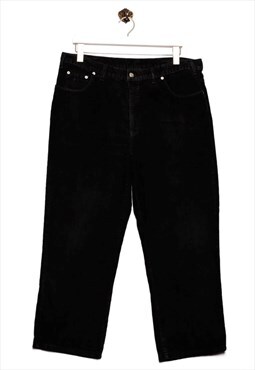Vintage Lois 90s Corduroy Pants Elegant Look Black