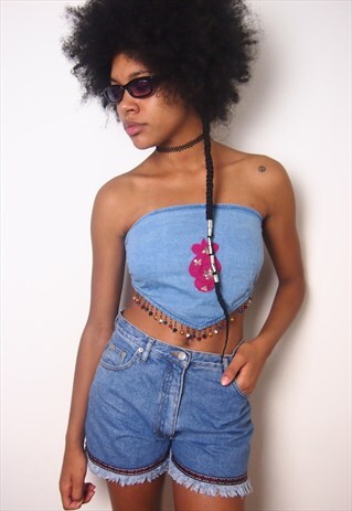 DENIM HIGH WAISTED SHORT