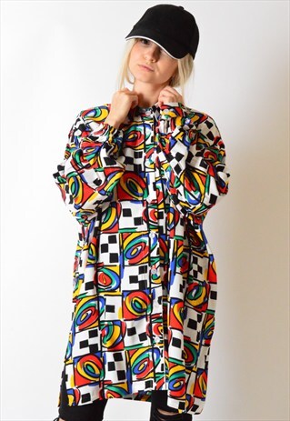 VINTAGE 80S COLOURFUL SASSY LONG SLEEVE SHIRT