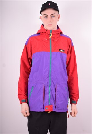 MENS VINTAGE RAIN JACKET SMALL MULTI 90'S