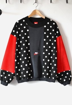 90's vintage Nike reworked polka dot fleece sweatshirt