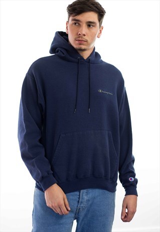 VINTAGE CHAMPION LOGO HOODIE SWEATSHIRT 90S L 20.3