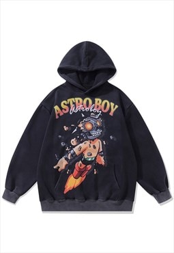 Astro Boy hoodie space print pullover robot cartoon jumper