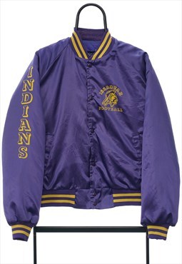 Vintage Issaquah Football Purple Satin Varsity Jacket