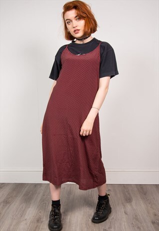 VINTAGE 90'S SLIP MIDI DRESS