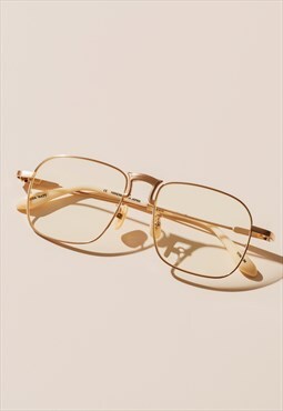 LUDWIG glasses in Gold frames and Crystal Clear lenses