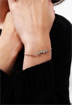Star Chain Bracelet Women Sterling Silver Bracelet