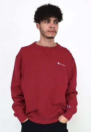 VINTAGE 90'S RED CHAMPION SWEATSHIRT