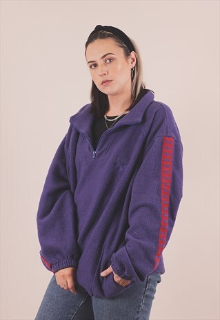 VINTAGE 90'S OVERSIZED PURPLE FLEECE JACKET /A10053