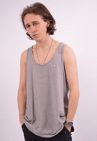 VINTAGE CHAMPION VEST TOP GREY