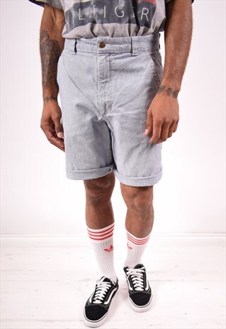 VALENTINO MENS VINTAGE DENIM SHORTS W33 NAVY BLUE 90S