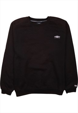 Vintage 90's Umbro Sweatshirt Heavyweight Crew Neck Black