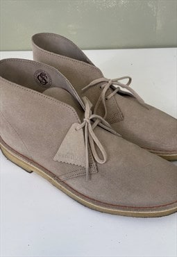 Clarks Originals Suede Shoes Beige UK 10