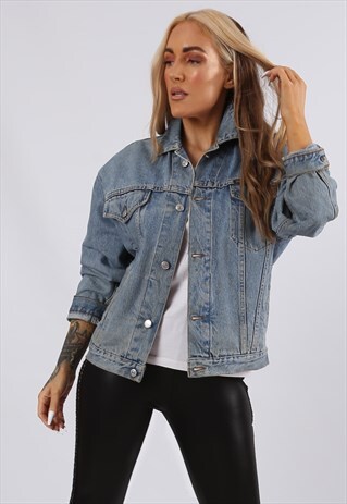 VINTAGE 90'S THE BLUE AGE DENIM JACKET UK 10 S (51A)