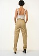 HIGH WAISTED LEATHER WOMAN PANTS SIZE 38 MEDIUM 3345